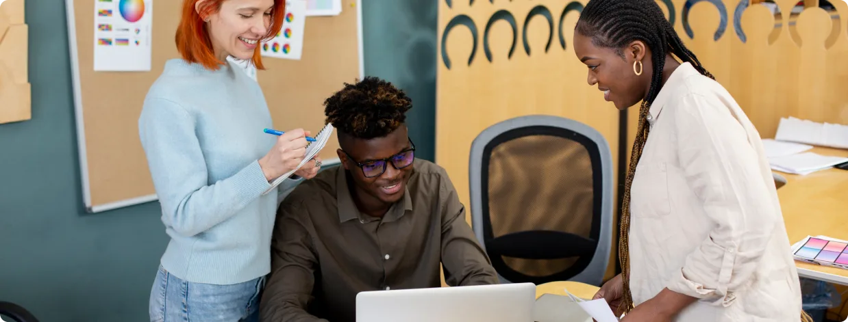 team members collaborating